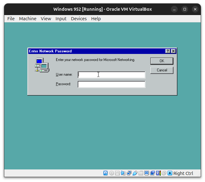 Username and Password Setup